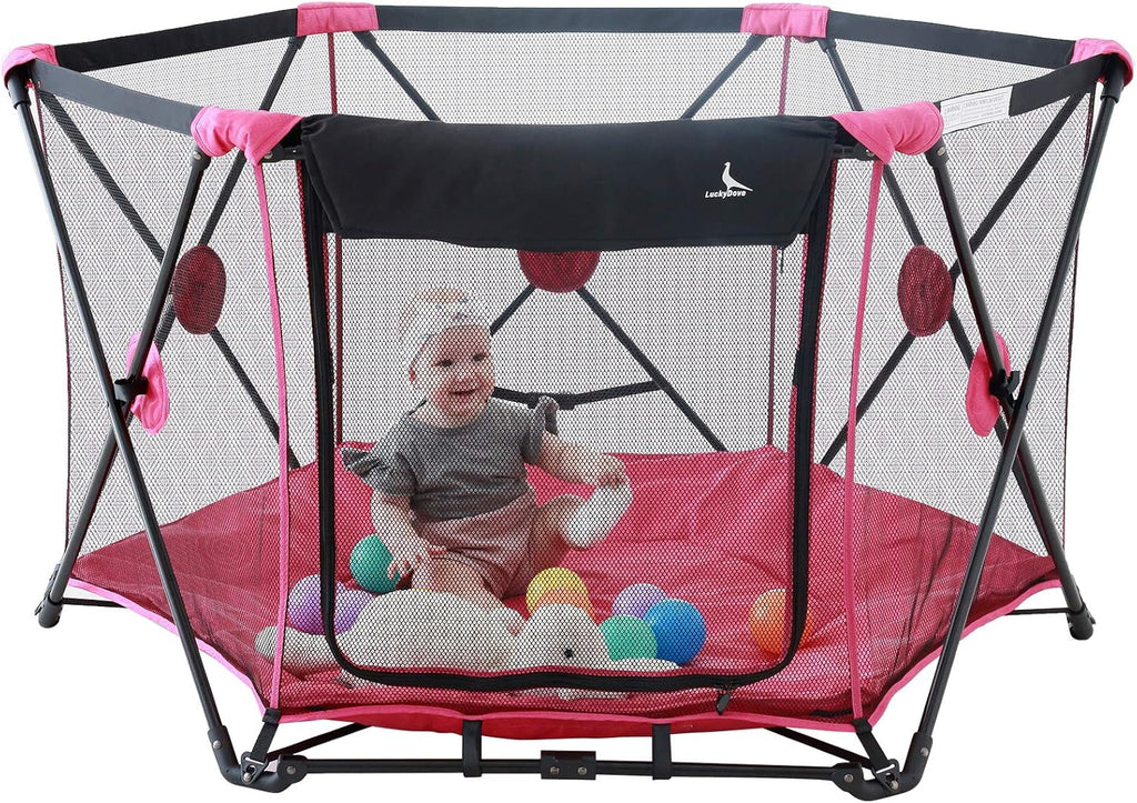 Portable Playpen for Infants and Toddlers with Padded Floor S378