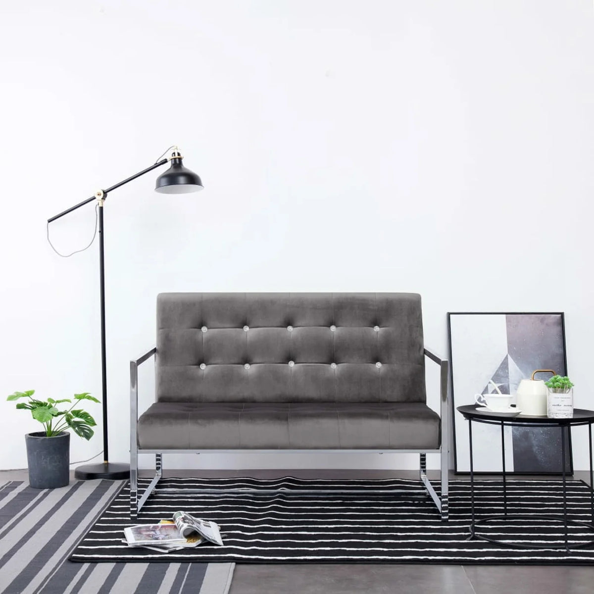 2-Seater Sofa Dark Gray T5959