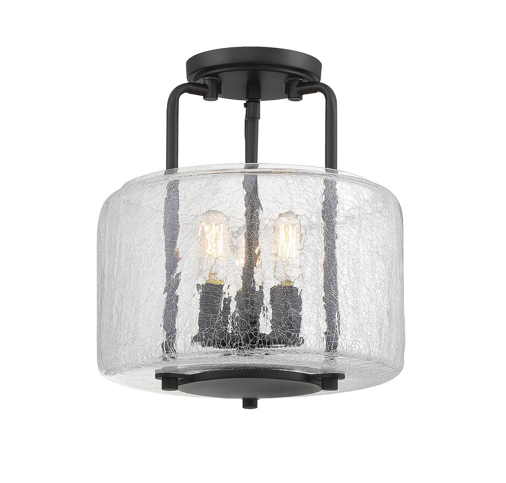3 Light Black Semi Flush Mount Z509443