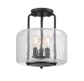 3 Light Black Semi Flush Mount Z509443