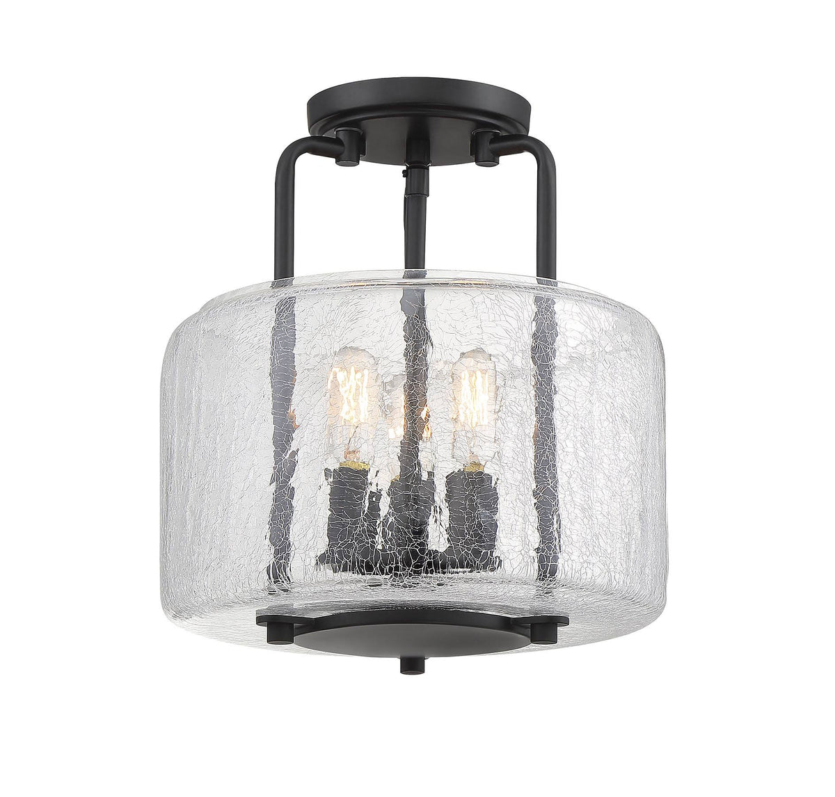 3 Light Black Semi Flush Mount Z509443