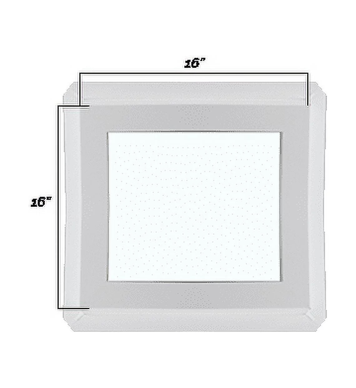 16" x 16" Double Pane Non-Opening Tempered Low-E Glass White Vinyl Window J1369