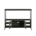 Dark Grey Wine Shelf Table U78473