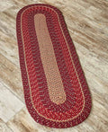 Burgundy Braided Runner Rug Z589