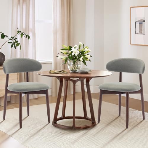 Green Fabric Upholstered Dining Chairs Set of 4 F1352