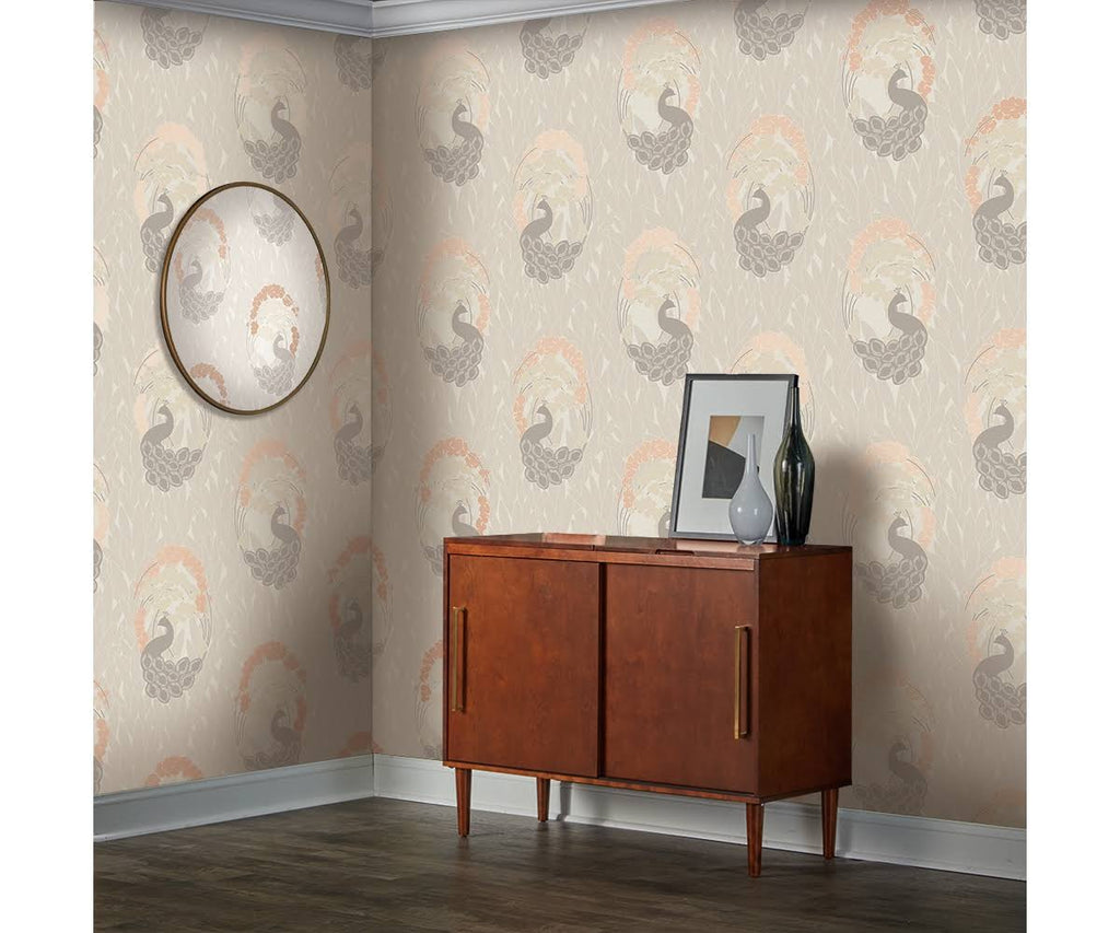 Peacock Bluff Self-Adhesive Removable Wallpaper F968835