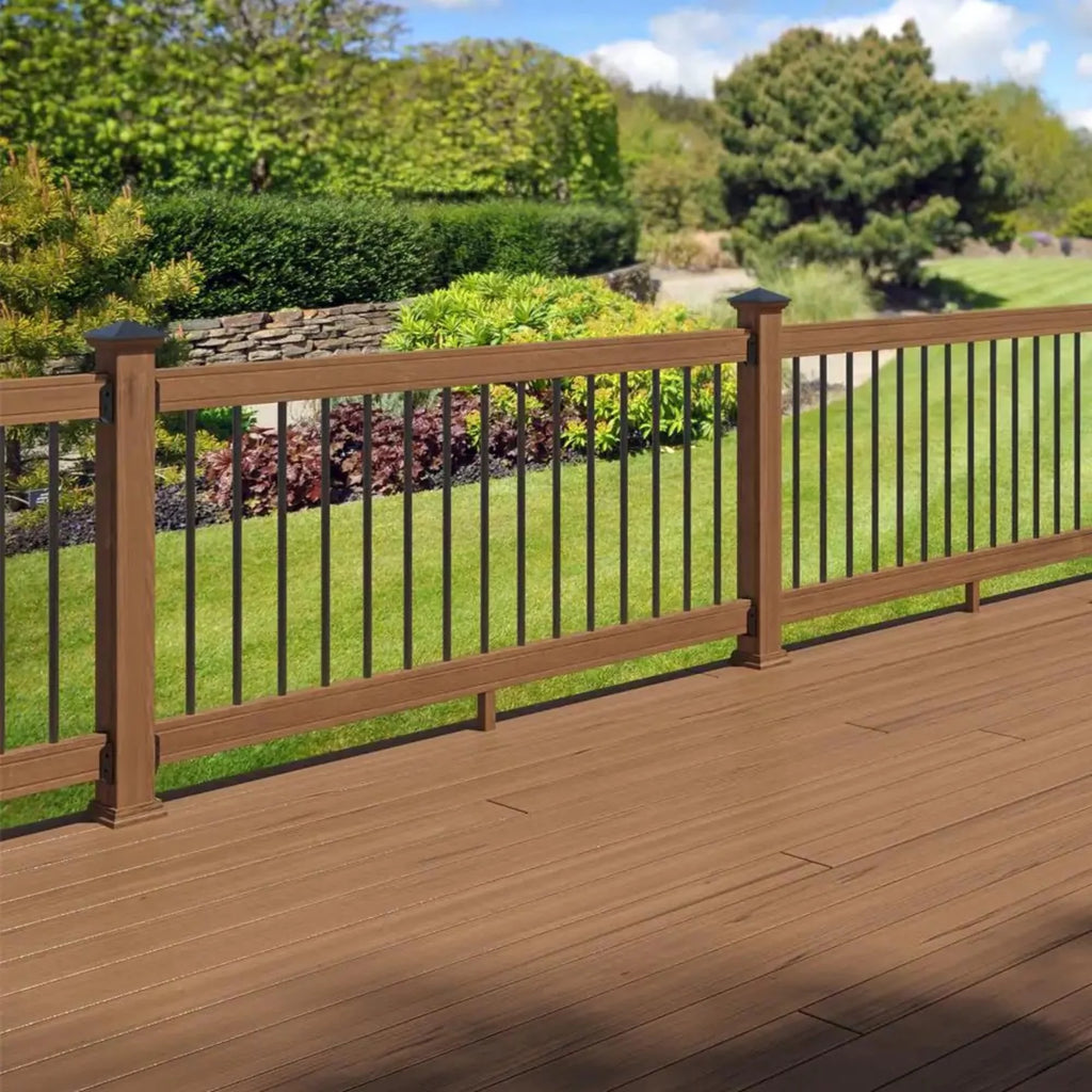 6 ft. Wood Railing Kit with Aluminum Round Balusters X897