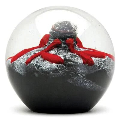 Large Volcano Glow Paperweight T7286
