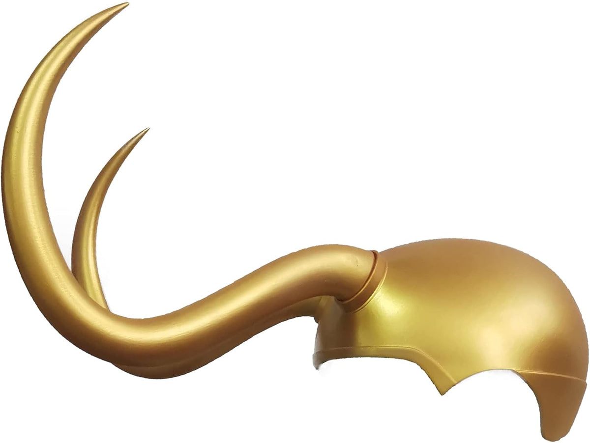 Gold Latex Crown Horn Helmet Mask Q30364