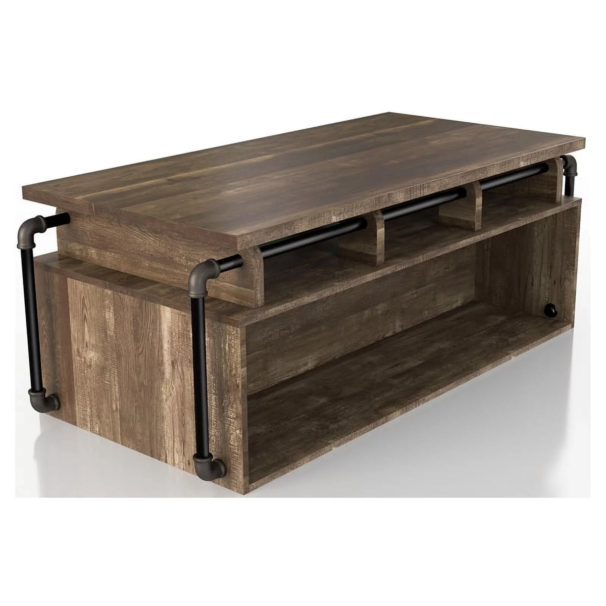 Modern Wood Lift-Top Coffee Table in Reclaimed Oak Z64817