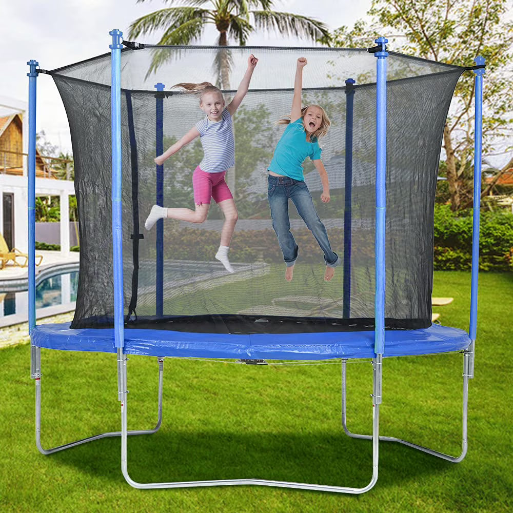 10 FT Trampoline with Safety Enclosure Net Spring Pad Y40505