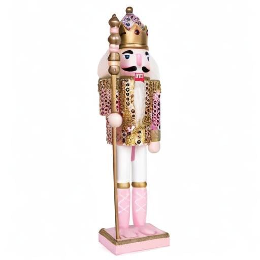 Pink Wooden Nutcracker Figure, 12” G648