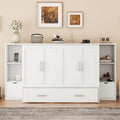 Queen Size Solid Wood Murphy Wall Bed with Storage Y616150
