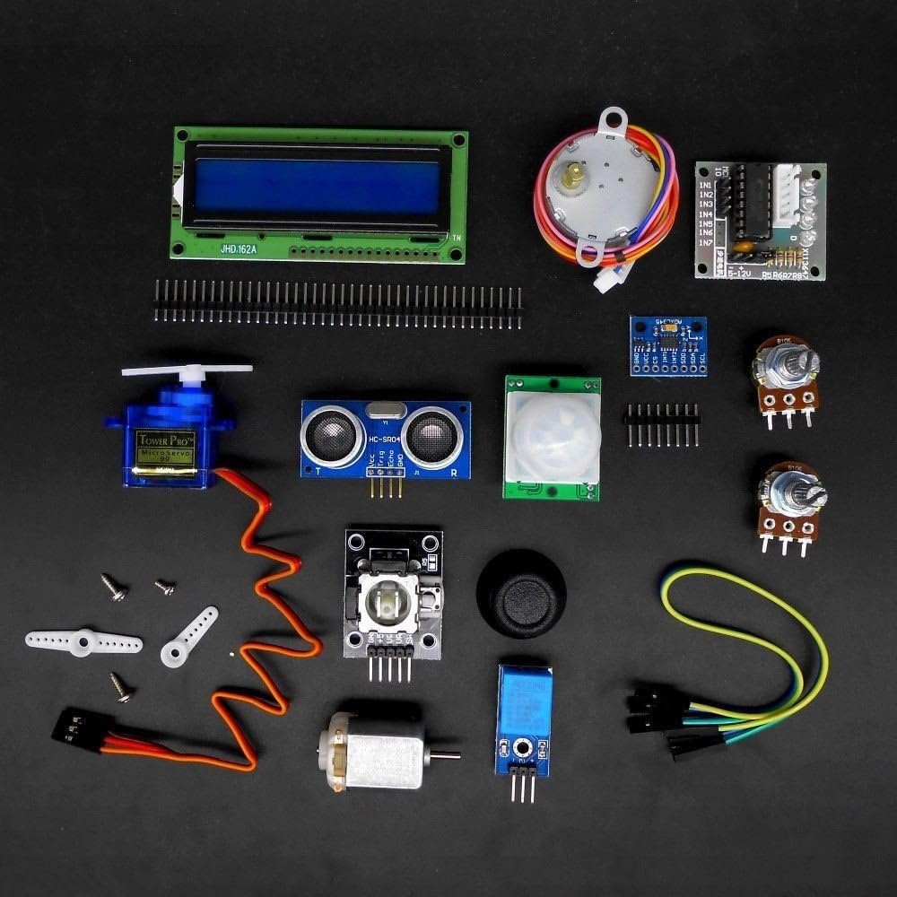 Mega2560 LCD1602 Servo Stepper Motor Sensors Breadboard Jumper Wire Resistor Capacitor Transistor STEM Electronic Projects Starter Kit C890