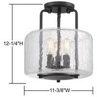 3 Light Black Semi Flush Mount Z509443