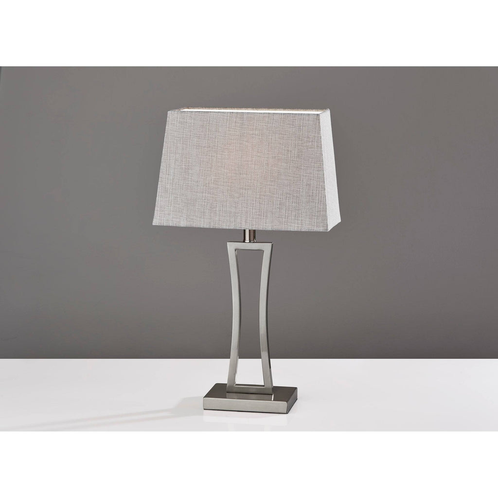 Brushed Steel Table Lamp, 2 Piece D655