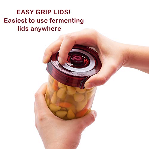 Food Grade Fermentation Kit for Wide Mouth Mason Jars, 4 Pack V351314