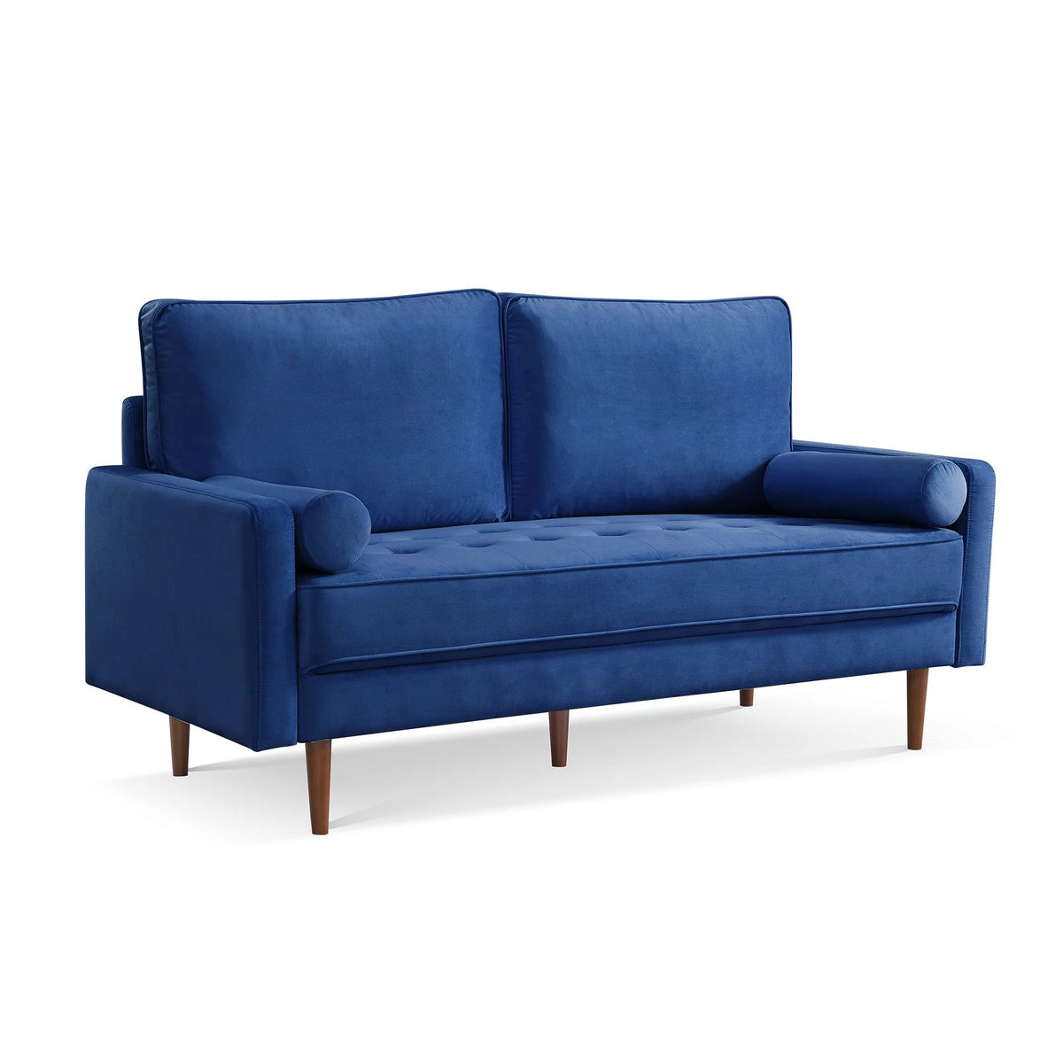 69" Tufted Velvet Sofa with Bolster Pillows R131951