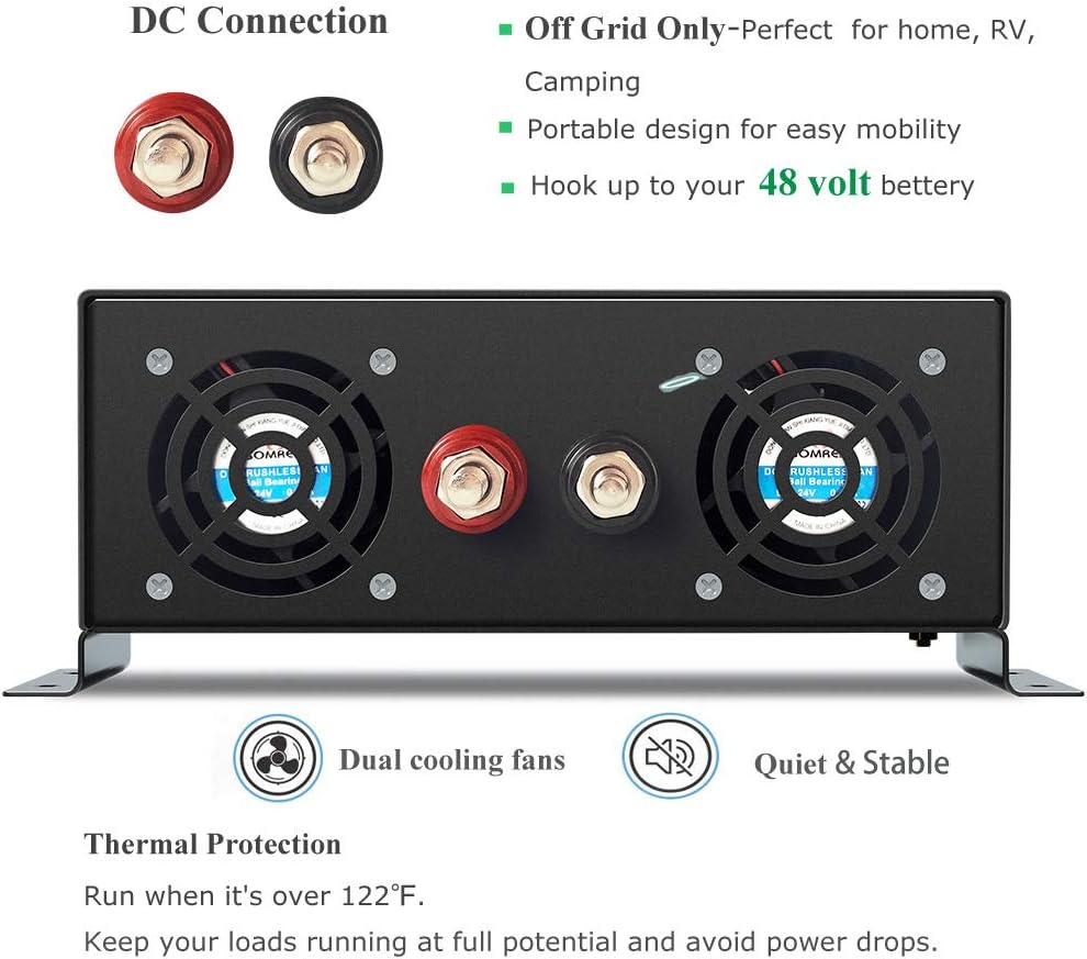 500W Pure Sine Wave Power Inverter 24V to 110V AC Converter Z4380