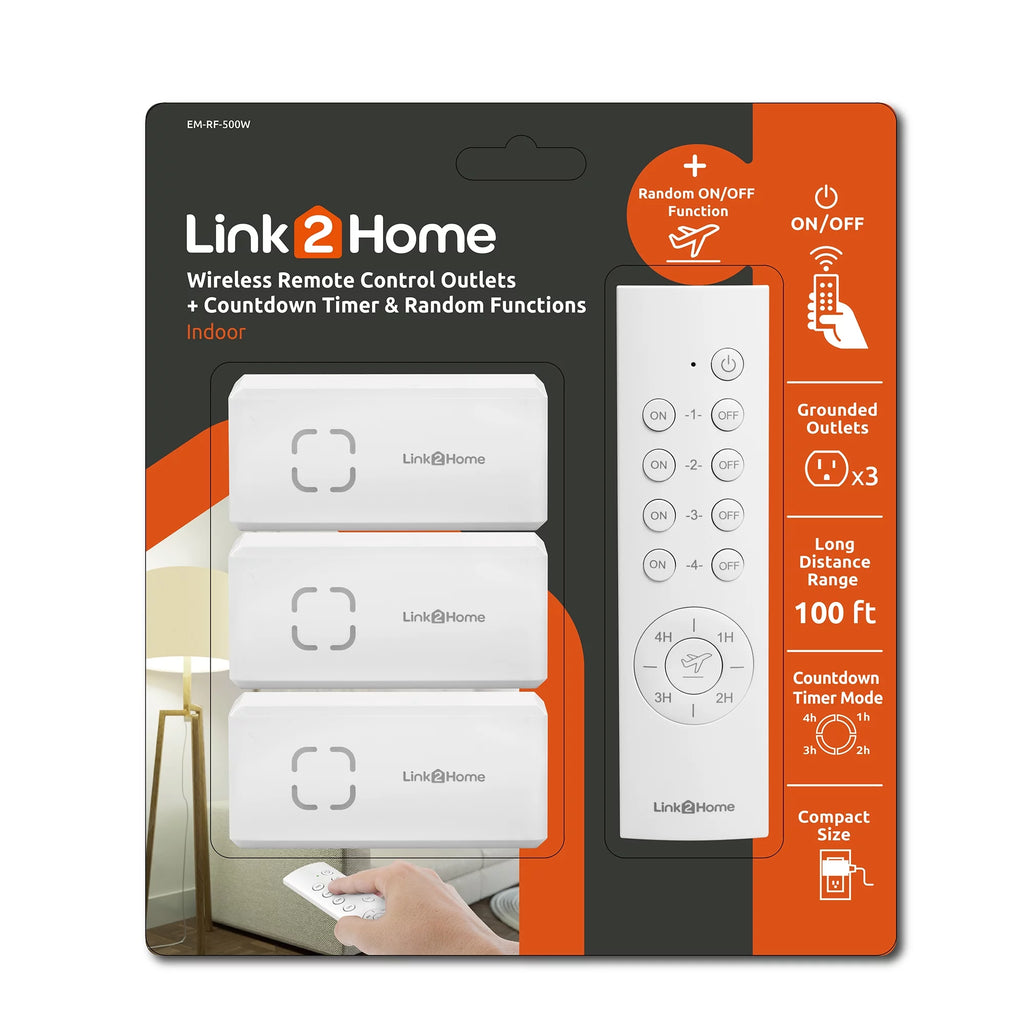 Wireless Remote Control Outlet Switch with Countdown Timer U89876