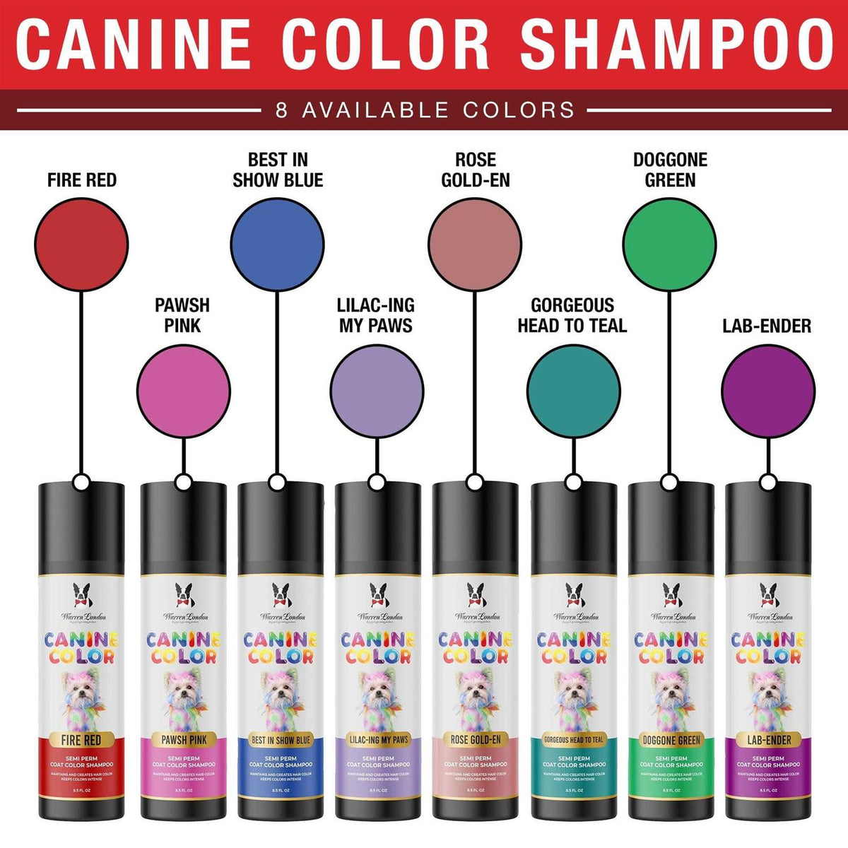 Semi Perm Coat Color Shampoo for Dogs Z610