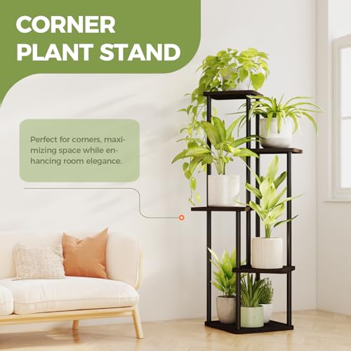 4 Tier Black Metal Plant Stand E513