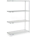 Silver Epoxy Wire Shelving Add-On 24x22W x 24x22D x 63x22H V7132