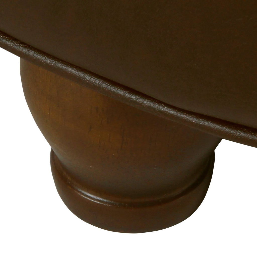 Brown Tufted Round Storage Ottoman D73040