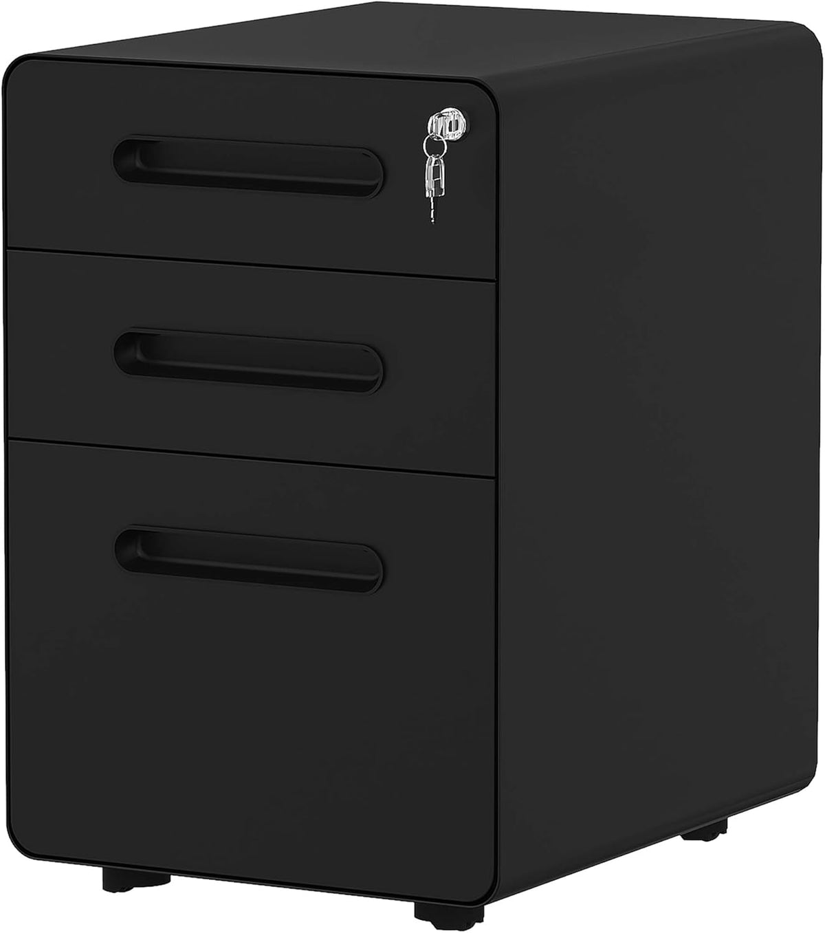 3 Drawer Metal Rolling File Cabinet with Lock A196336