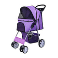 4 Wheel Folding Pet Stroller with Detachable Carrier N5603