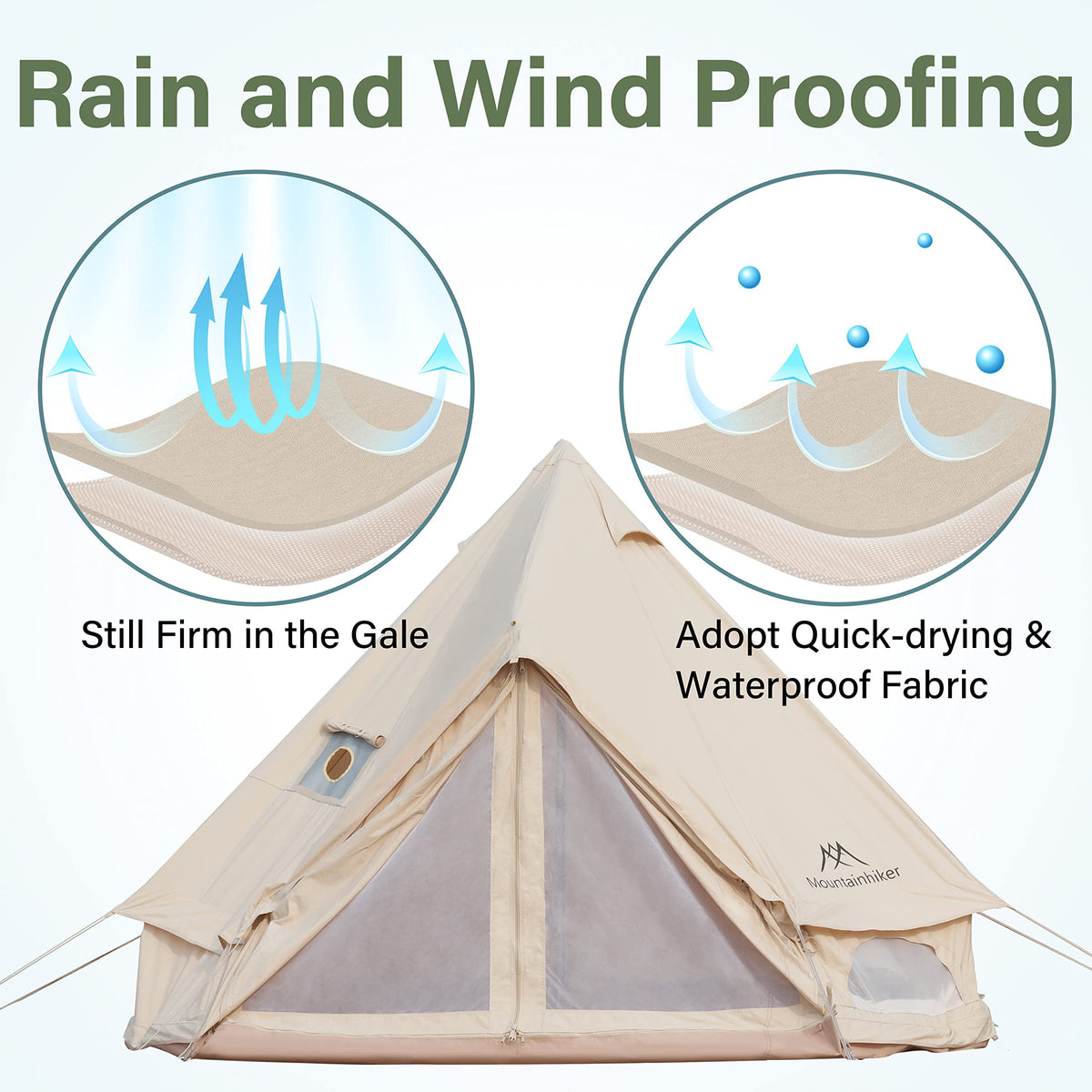 Mongolian Yurt Tent with Mosquito Net Doors & Windows O497760