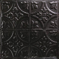 Textured Black Satin Nail Up Tin Ceiling Tile Q73365