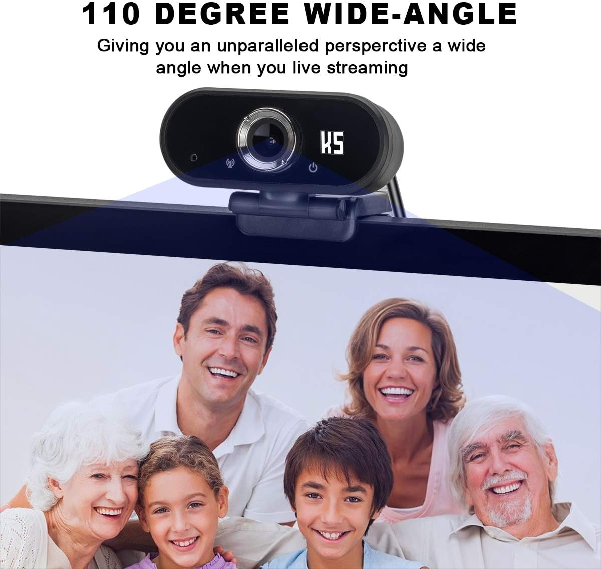 HD 1080P USB Webcam with Tripod and Privacy Cover, Pack of 2 E79621