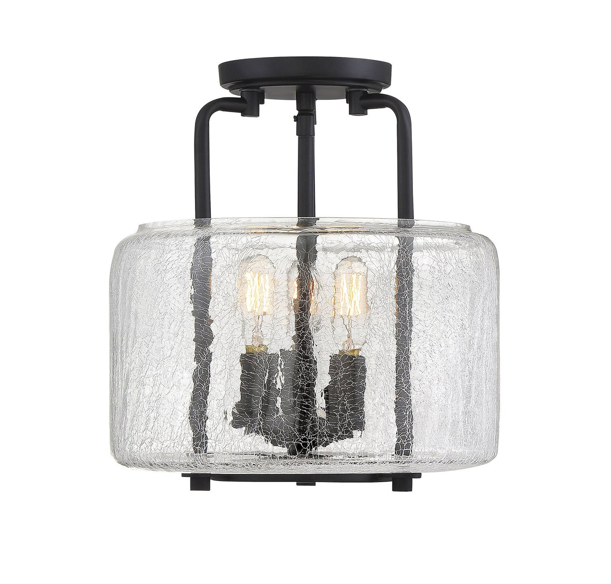 3 Light Black Semi Flush Mount Z509443