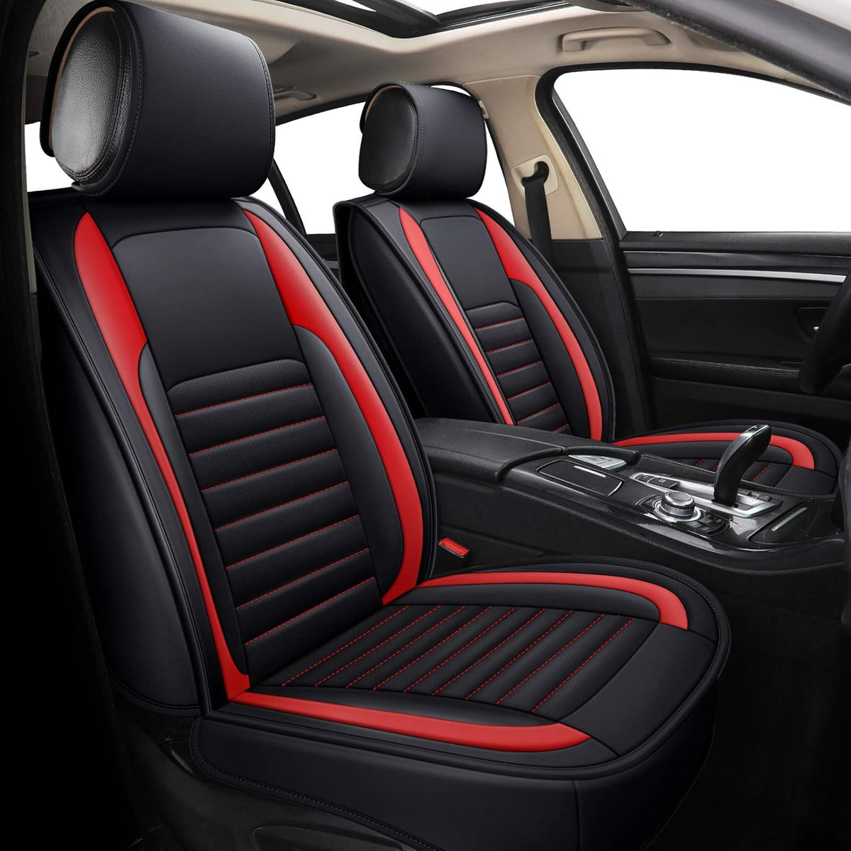 Waterproof Faux Leather Car Seat Covers Set T45571