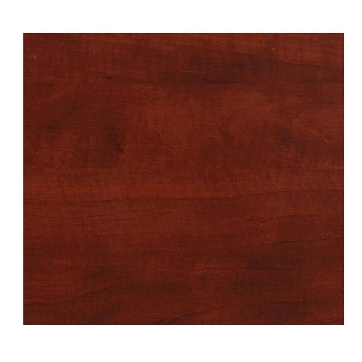 Cherry Wood and Black Metal End Table B33457