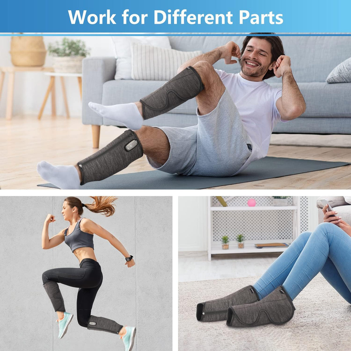 Rechargeable Leg Massager with Air Compression (1 Pair) B963