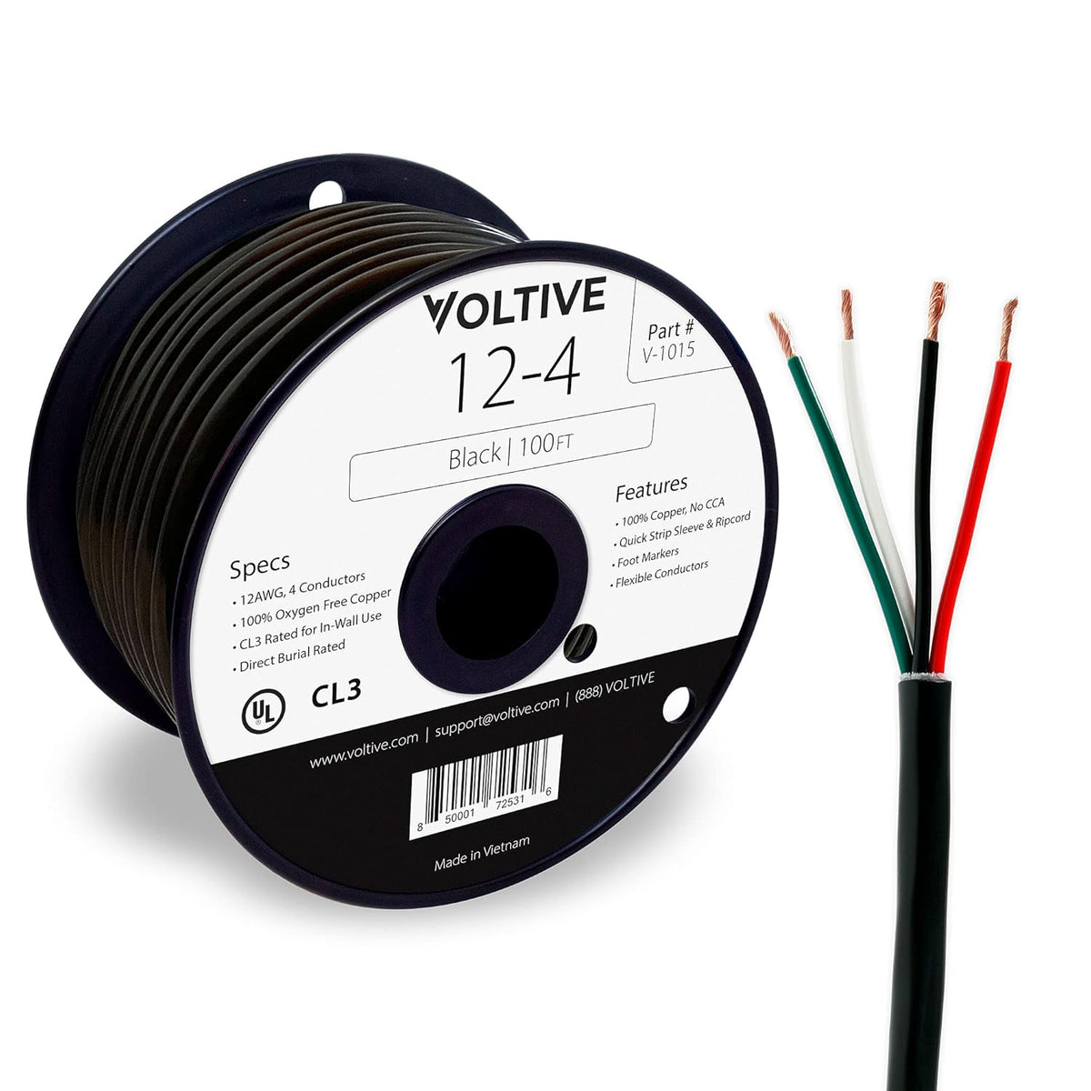 12 AWG 4 Conductor Oxygen-Free Copper Speaker Wire B661