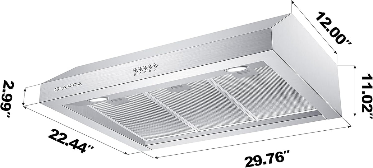 30 inch Stainless Steel Under Cabinet Range Hood X4244
