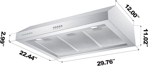 30 inch Stainless Steel Under Cabinet Range Hood X4244
