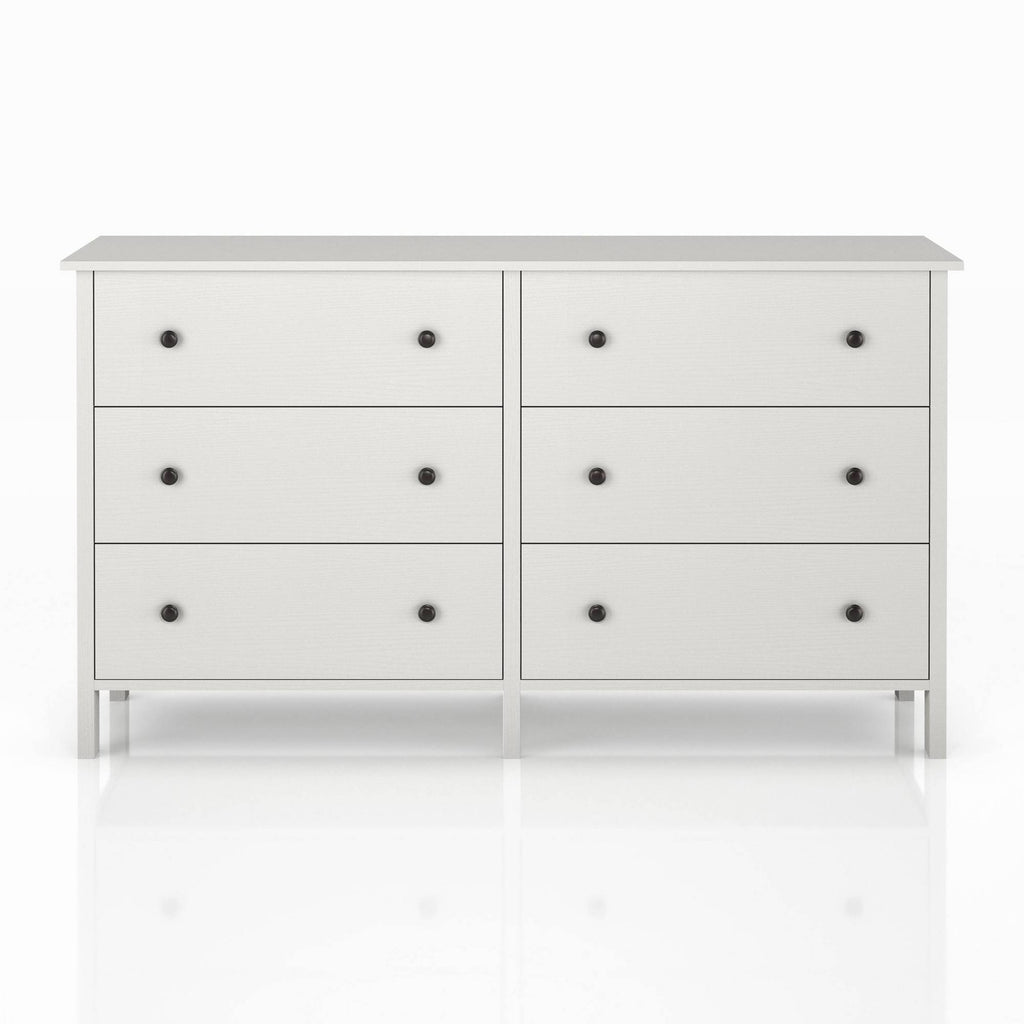 White 6 Drawer Dresser Z415