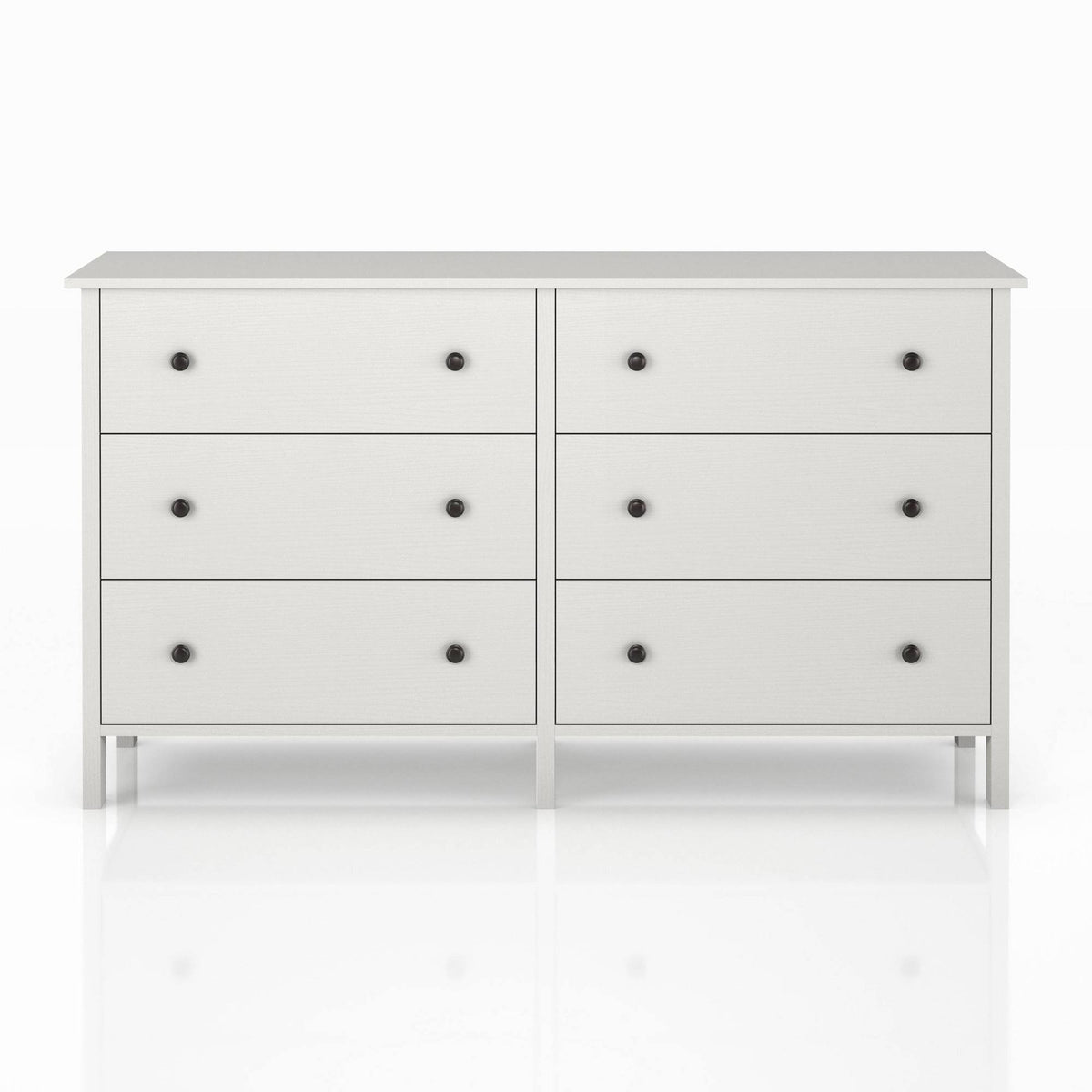 White 6 Drawer Dresser Z415