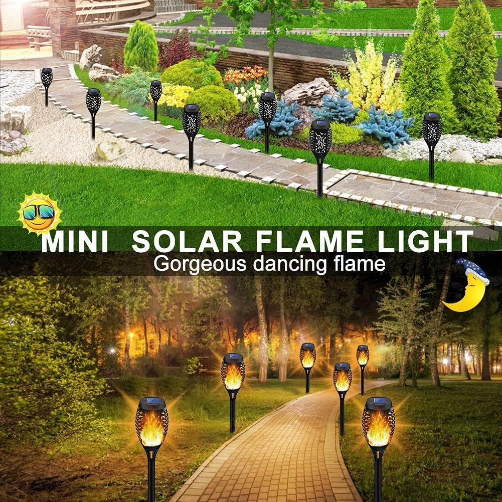 12 Pack Solar Torch Light with Flickering Flame F154140