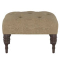 Sandstone Velvet Tufted Ottoman E990