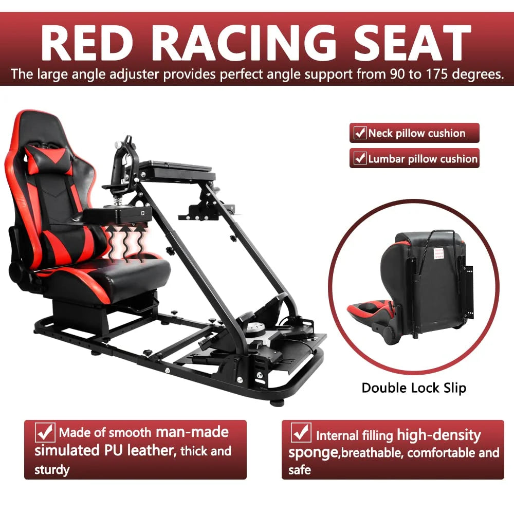 Racing Flight Sim Cockpit with Gaming Seat X61355