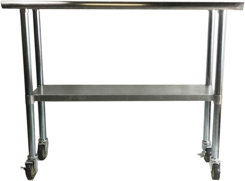 Stainless Steel Work Prep Table 24 x 30 with Wheels M183