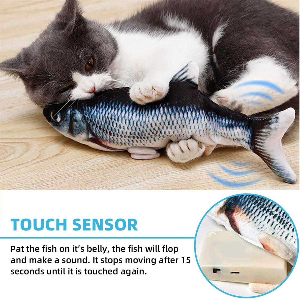 Electric Floppy Fish Cat Toy X588