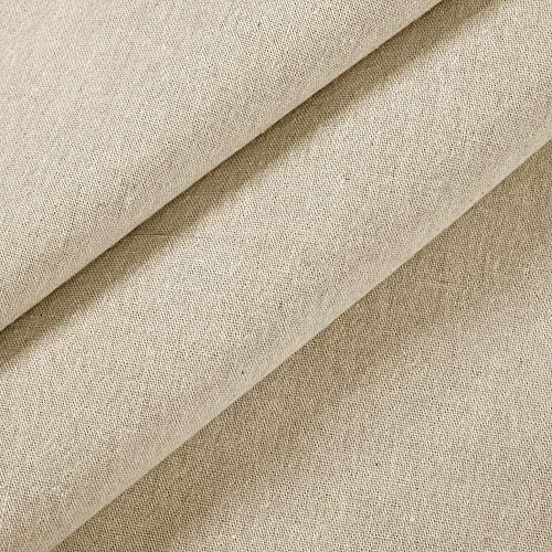 Burlap Knotted Tab-Top Window Curtain Panel Pair, 45"W x 84"L, Light Linen O254895