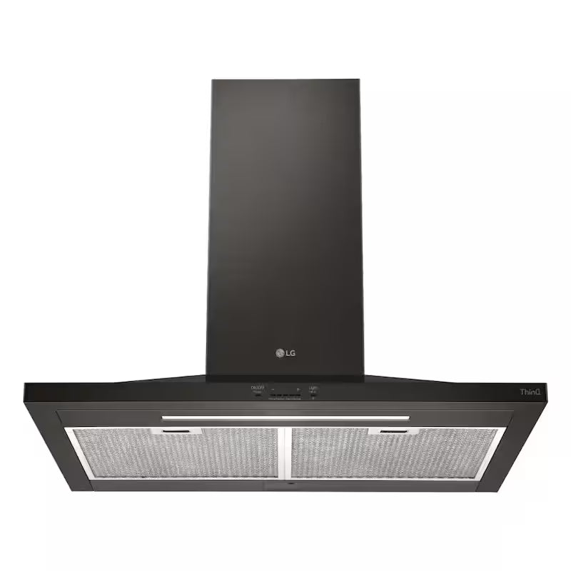 36 in. Smart Wall Mount Range Hood Black Stainless Steel L7549