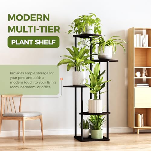 4 Tier Black Metal Plant Stand E513
